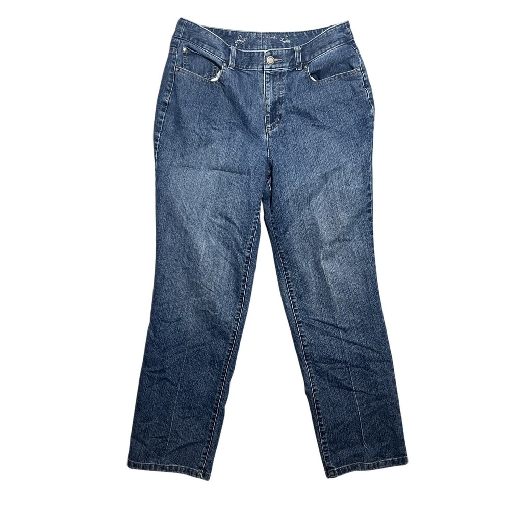 Christopher & Banks Women's Size 12 Classic Fit Straight Leg Jeans‎ Blue Denim